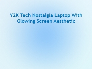 Glowing Screen Laptop Aesthetic From Y2k Tech Nostalgia